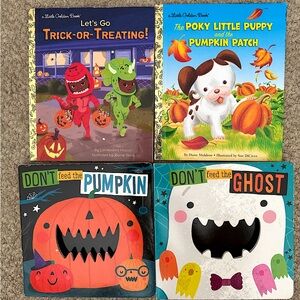 🎃 Bundle Set of 4 Halloween Fall Themed Children's Golden Board Books
